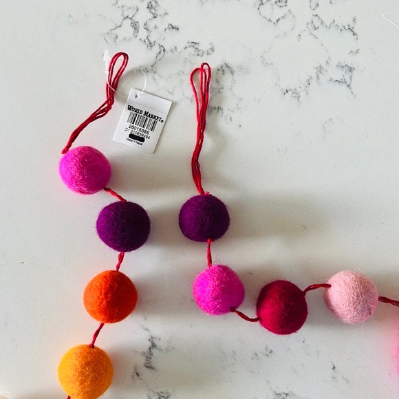 World Market Felt Rainbow And Pom Pom Garland - Picture 8 of 10